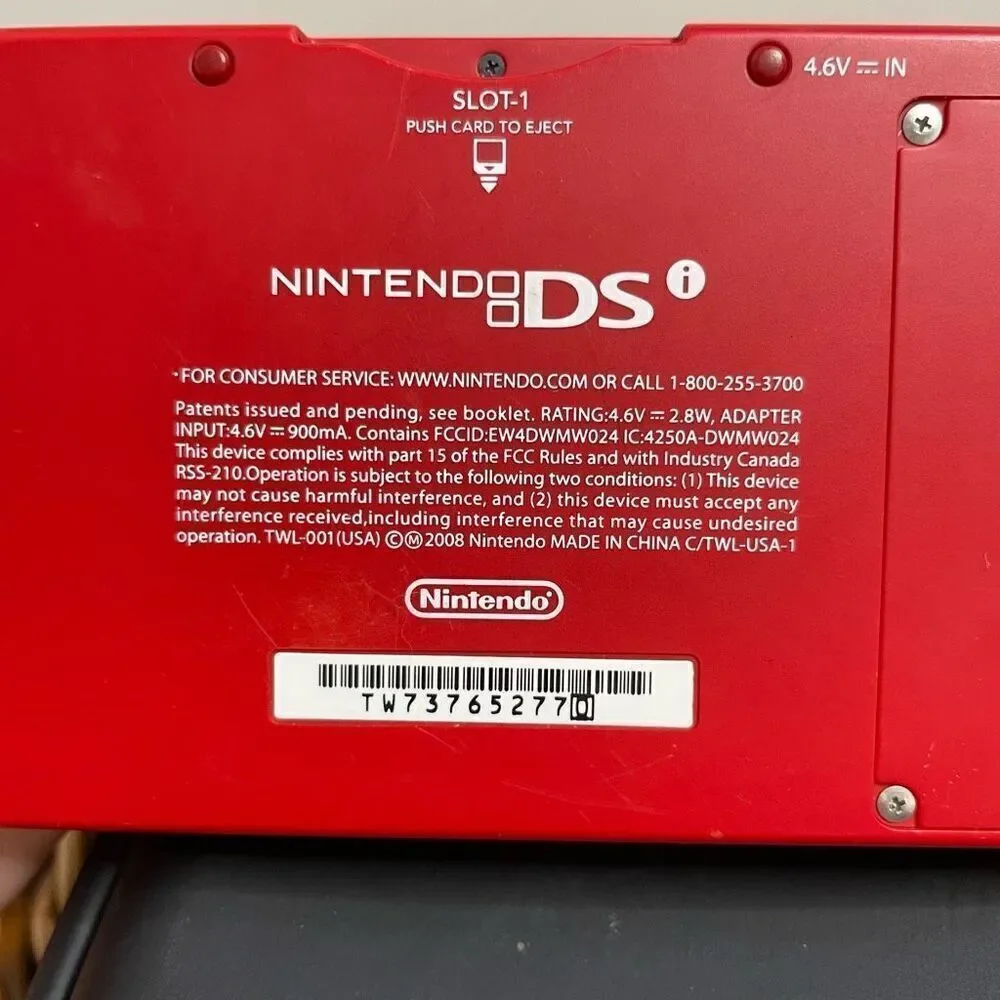 Nintendo DS Red Handheld Console System W/ Case CYR-001 US Tested, Works‎